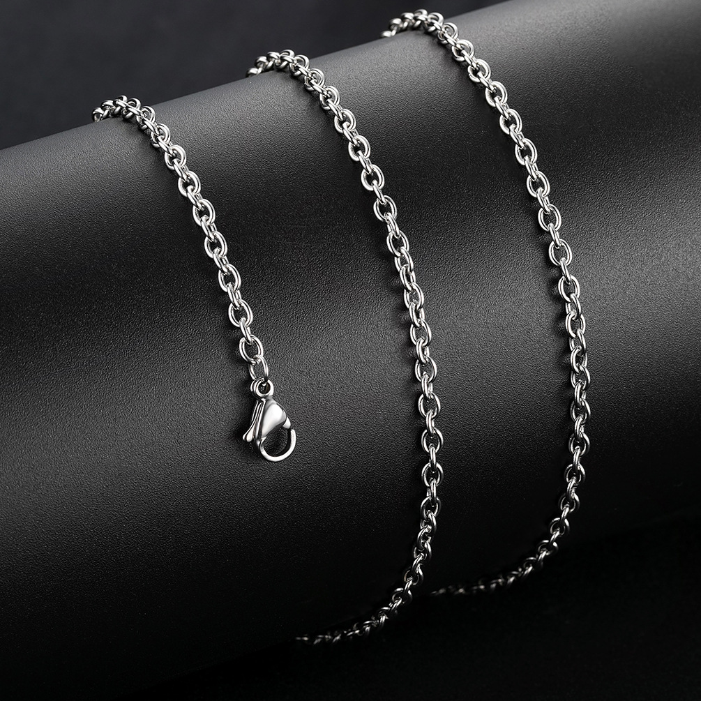Colgante de joyería de acero de titanio Cadena de acero inoxidable cadena o cadena de pareja de hombres accesorios de joyería Cadena de clavícula al por mayor