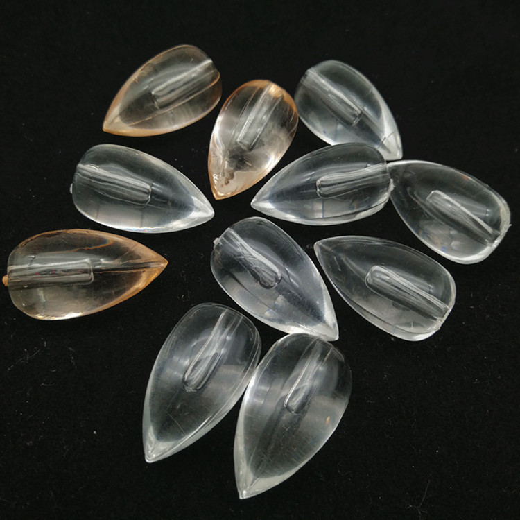 Transparent acrylic glossy beads drop-shaped