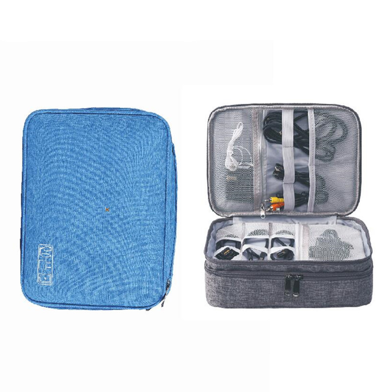 Nueva bolsa de almacenamiento digital de tres capas transfronteriza bolsa de cable de datos multifunción bolsa de almacenamiento de auriculares de energía móvil fabricante
