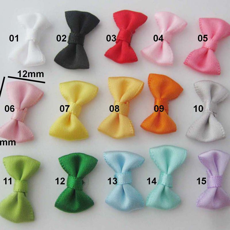 2公分光面缎带领结 迷你领结 织带蝴蝶结 内衣装饰领结 服装辅料