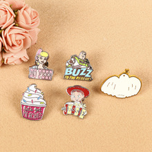 批发金属烤漆徽章制作欧美风卡通人物胸章公司企业胸牌徽章可logo