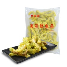 速冻海苔鱿鱼条美味鱿鱼条油炸鱿鱼条海鲜半成品小吃食品1公斤/包