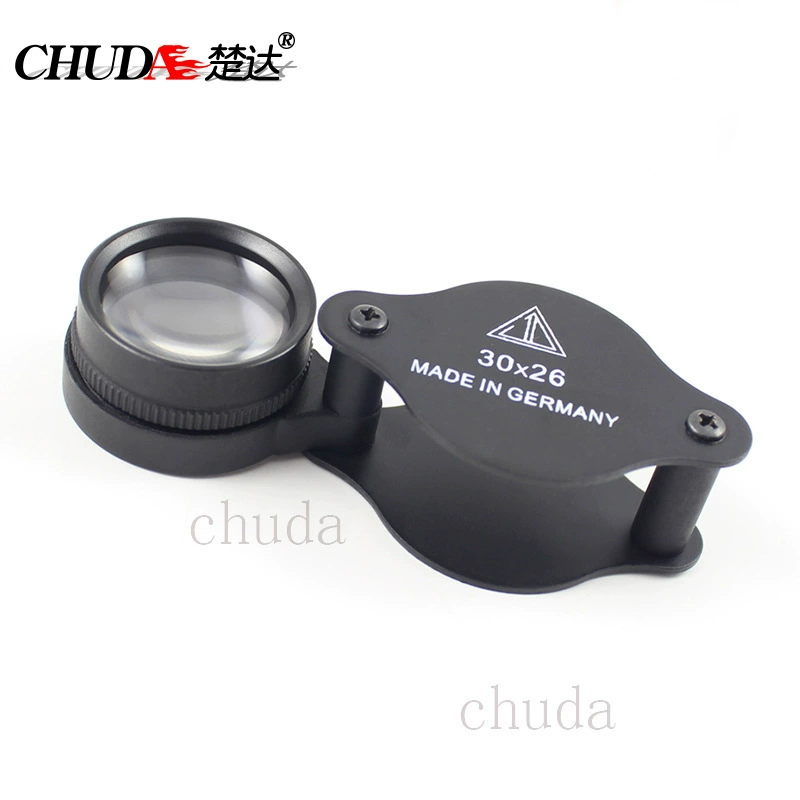 Chuda Factory Direct 30 раз полностью оптические линзы K9 ювелирные изделия Металлическая Складная лупа Ремонт CS30 * 26