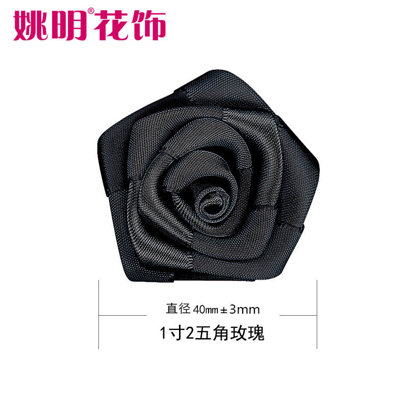 Cinta hecha a mano Rose cabeza material de poliéster Cinta pequeña flor ropa textil Decoración Accesorios cinta Rose