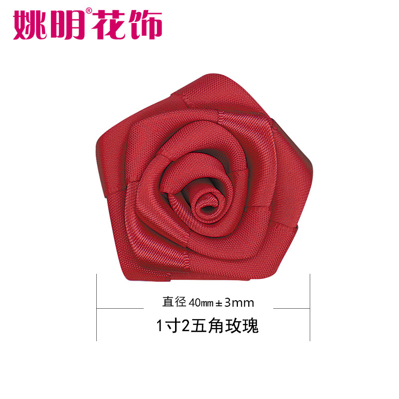 Cinta hecha a mano Rose cabeza material de poliéster Cinta pequeña flor ropa textil Decoración Accesorios cinta Rose