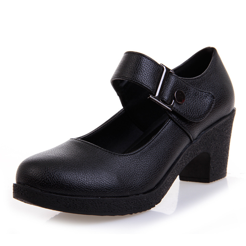 Cuatro estaciones nuevos zapatos de baile modernos nuevos zapatos de baile cuadrados de Velcro zapatos de baile de fondo suave para mujer zapatos de baile de tacón medio transfronterizos
