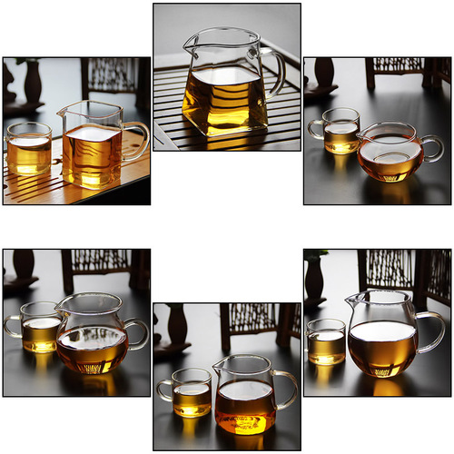 Glass public cup tea sea flower tea pot Gongfu tea filter brewing cup tea brewing device tea sea straight Gongfu tea sea
