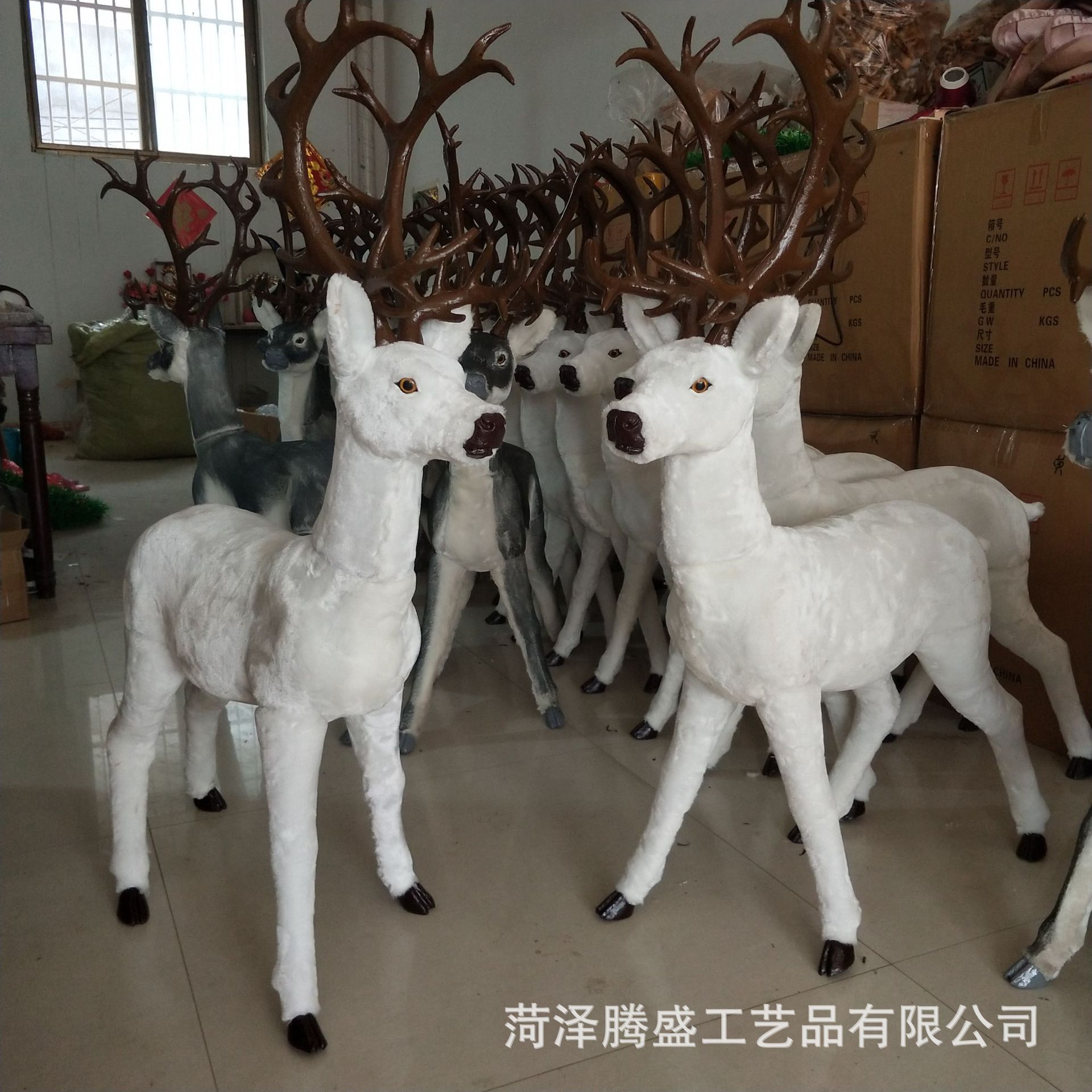Simulación de Navidad modelo de alce decoración simulación animal de peluche ELK Sika ciervos de Navidad centro comercial decoración del hogar image 26