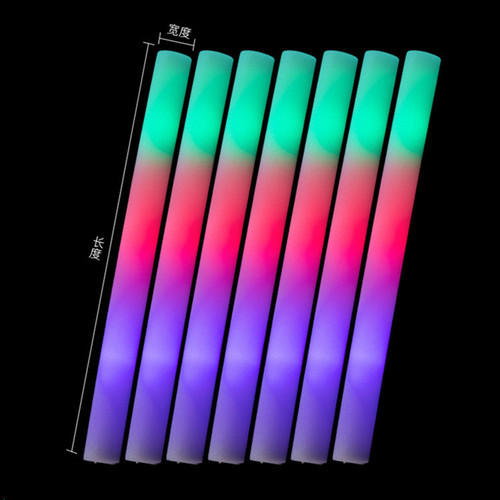 Wholesale glow sponge sticks concert cheering sponge fluorescent sticks colorful led glow sticks flash foam sticks