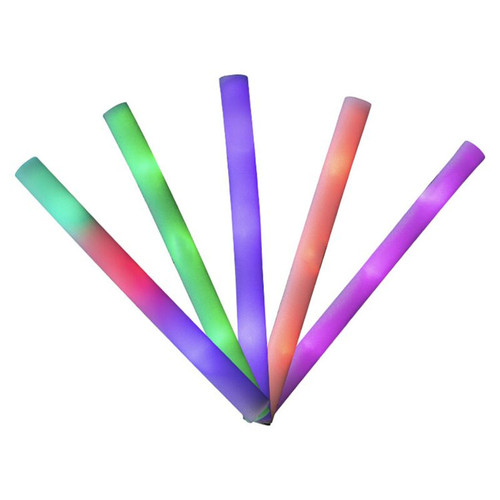 Wholesale glow sponge sticks concert cheering sponge fluorescent sticks colorful led glow sticks flash foam sticks