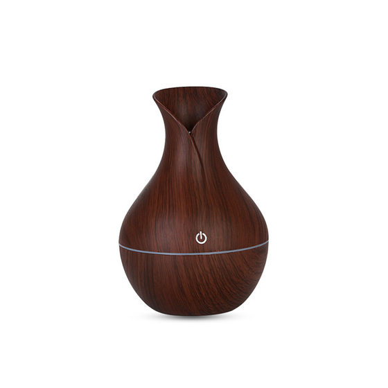 Wood grain vase colorful gradient light humidifier aromatherapy Machine car office home factory wholesale