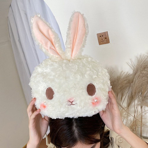 Japanese cute rabbit plush bag female Korean version ins cartoon student crossbody bag pearl shoulder strap ugly cute shoulder bag