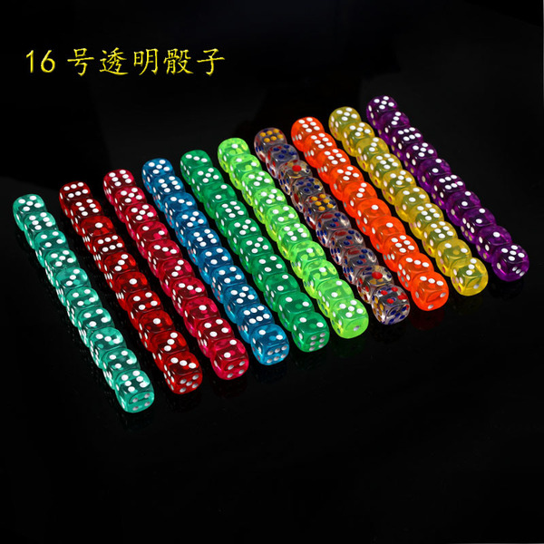 Plastic dice rounded