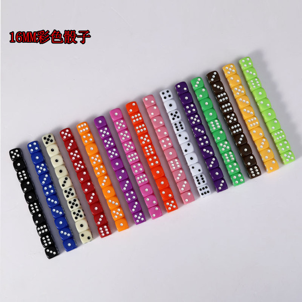 Plastic dice rounded