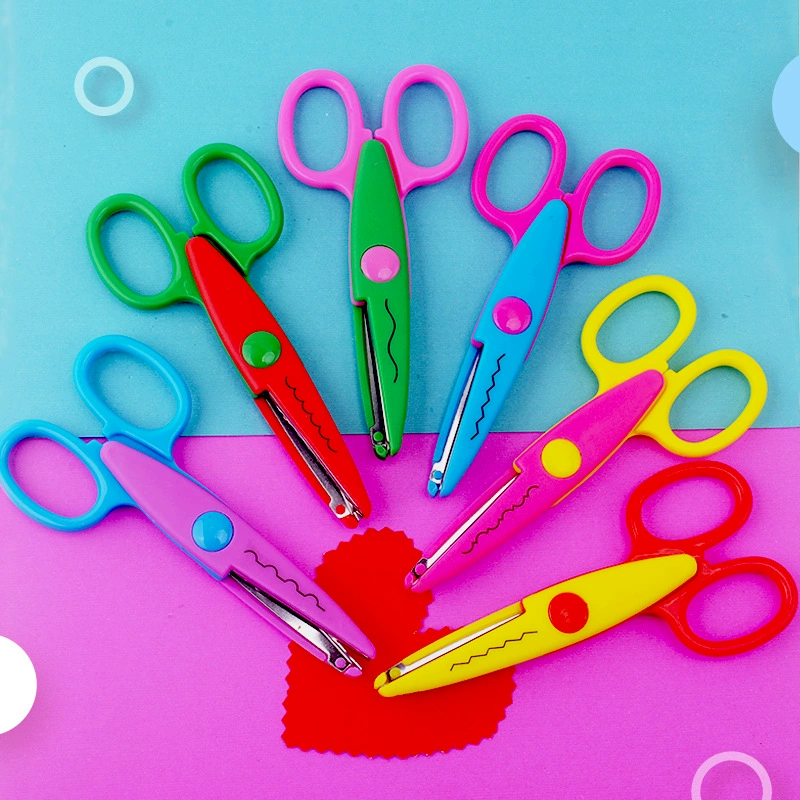 Вырезанные из бумаги кружевные Ножницы DIY Фотоальбом Детские ножницы 5-дюймовые кружевные ножницы для детского сада Прямые поставки для резки фотографий