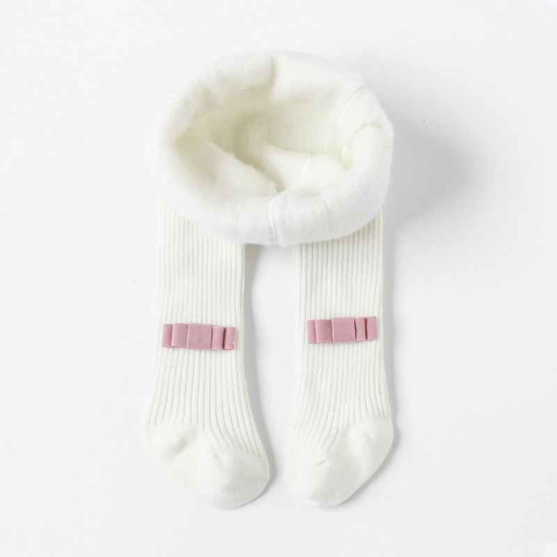 19 Nuevo Otoño e Invierno forrado de vellón engrosado pantimedias para niños bebé polainas de una sola pieza pantimedias calcetines para niñas
