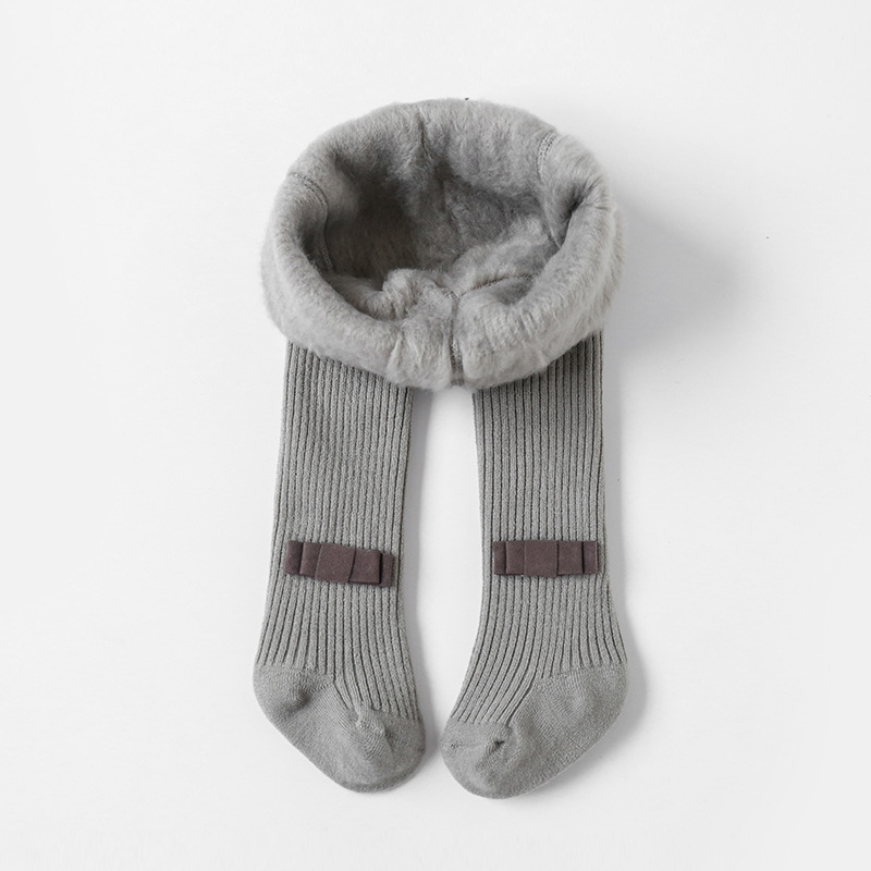 19 Nuevo Otoño e Invierno forrado de vellón engrosado pantimedias para niños bebé polainas de una sola pieza pantimedias calcetines para niñas