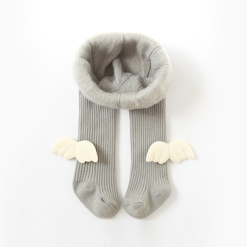 19 Nuevo Otoño e Invierno forrado de vellón engrosado pantimedias para niños bebé polainas de una sola pieza pantimedias calcetines para niñas