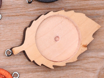 Tiempo Gema base de madera con ojo ovejas COLLAR COLGANTE bandeja redonda DIY llavero accesorios la joyería