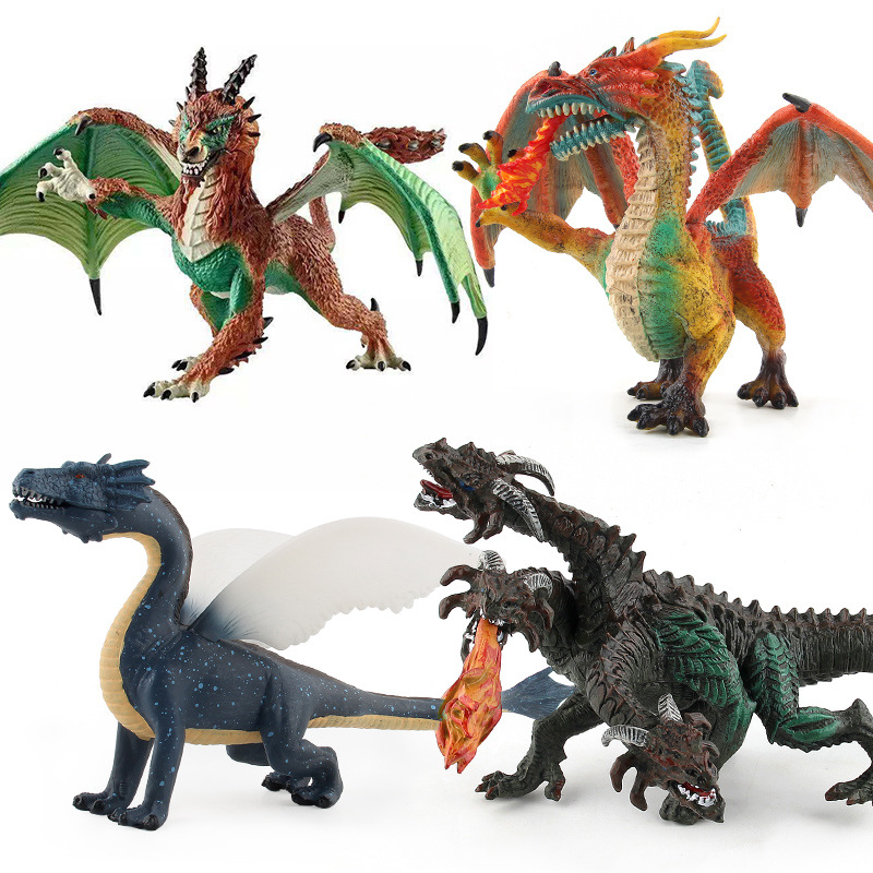 Simulación DE LOS NIÑOS sólido Jurásico dragón mágico modelo animal del bosque variante plástico dinosaurio dragón traje juguete adornos