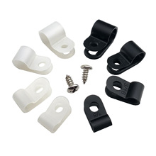 龙然厂家直销UC-0.5塑料电缆线卡 3/16尼龙R型尼龙固定夹 压线扣