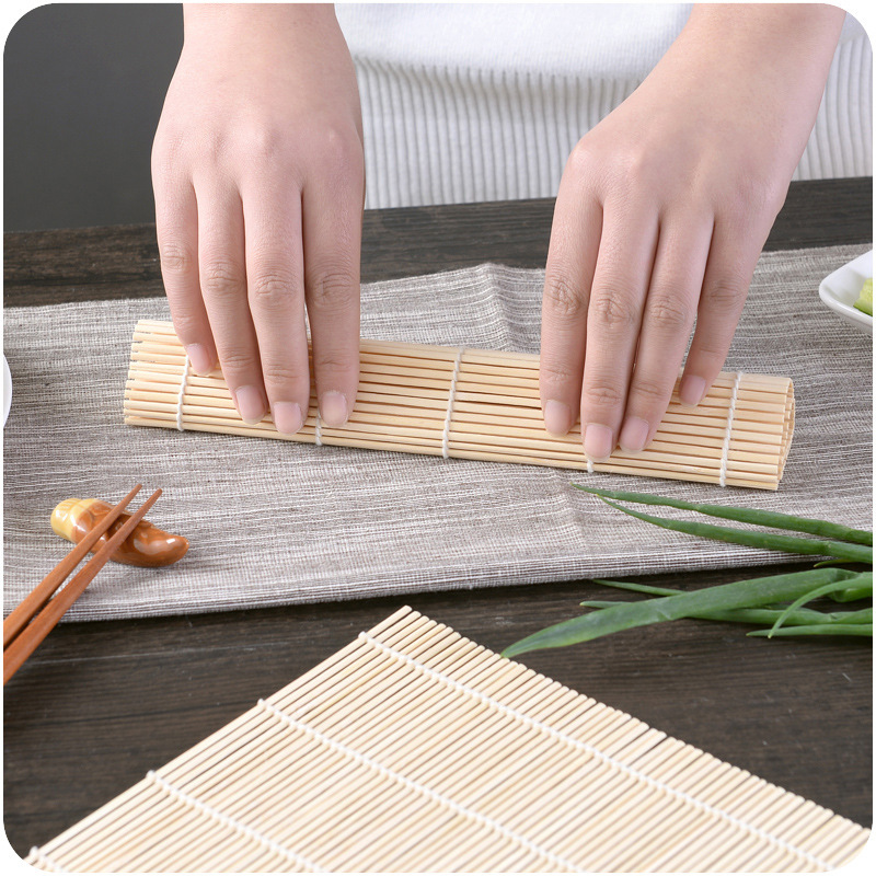 Sushi making tools sushi bamboo roller shutter sushi curtain seaweed roll rice white leather curtain seaweed wrapped rice bamboo roll sushi roll