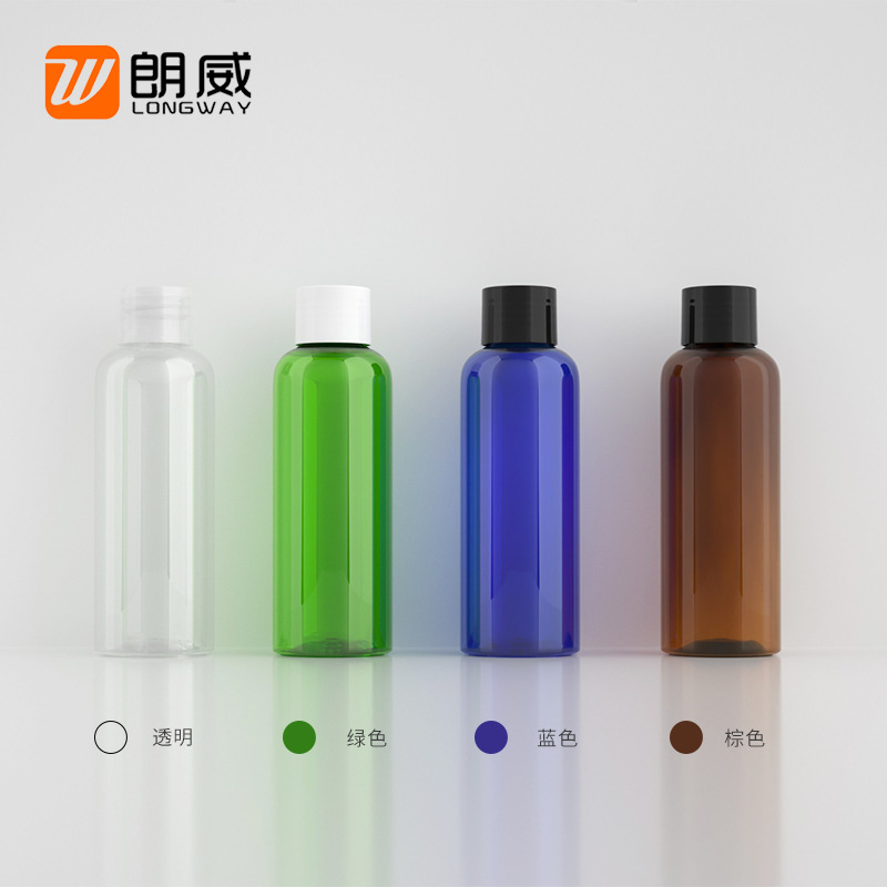100ml de hombro redondo botella de cubierta ordinaria botella de cola botella de plástico PET botella de agua de loción y otros cosméticos sub-botellas