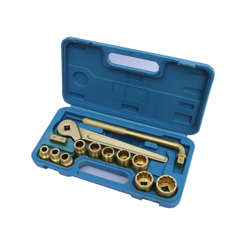 防爆铝青铜铍青铜套筒件套 防爆套筒组合工具13件