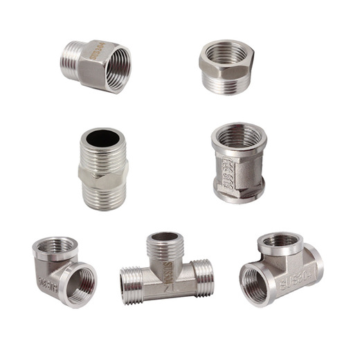 304 stainless steel outer wire joint 4 points wire plugging inner and outer wire tee pair wire elbow patch core pipe cap pipe fittings wholesale