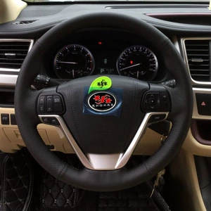 Toyota Highlander üçün Əl Tikişi Dəri Sükan Örtüyü