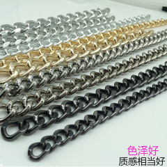 New Quality Chain Strap Bag with Engraved Flat Chain, Lightweight Rust-Proof Aluminum Material, Large Size Trendy Accessory Chain