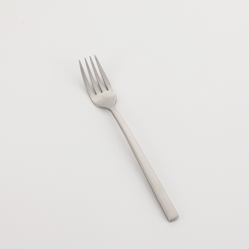 자연 색 작은 포크