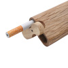 Cross -border new wooden cigarette pipe wooden cigarette box Wood dugout with metal cigarette pipe