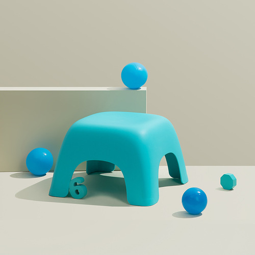 Home living room cartoon children's stool living room plastic small stool thickened bathroom bathing low plastic stool non-slip small bench