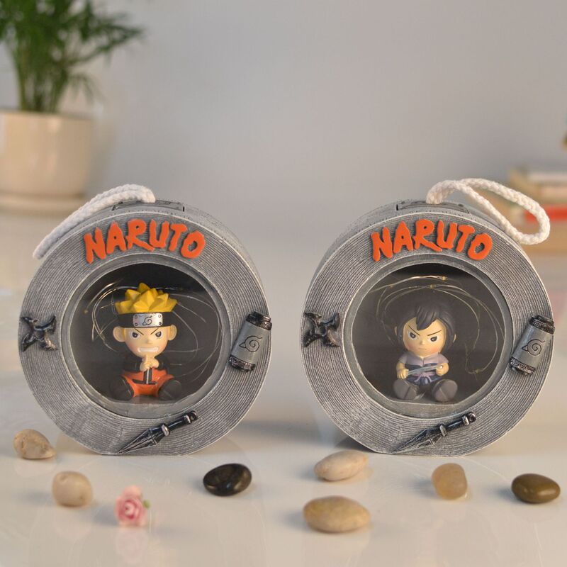 Ins Girlfriend Naruto Hinata Sasuke Star Lamp Ornament Night Light Cartoon Model Desktop Decoration Figurine