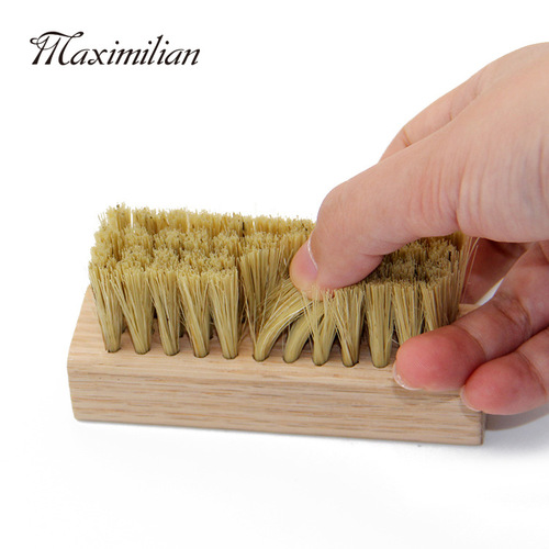 Wooden pig hair shoe brush pig bristle wooden handle sports shoe leather shoe brush soft bristle brush PP silk brush household cleaning and dust removal