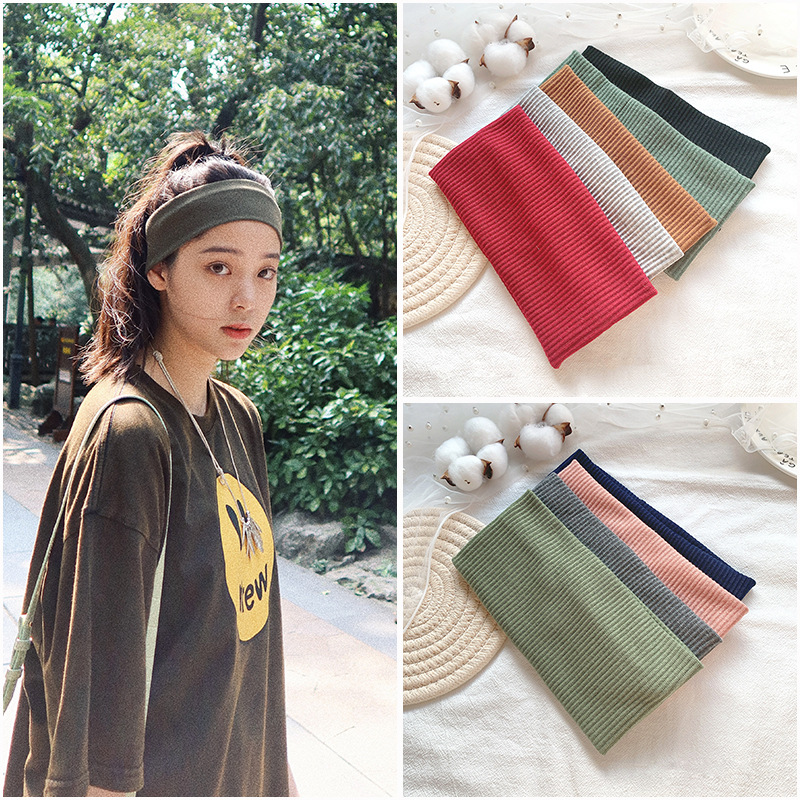 ins Ouyang Nana same sports hair band women's fashionable knitted headband Internet Celebrity All-match sweat-absorbent running headscarf