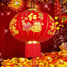 长杆植绒布灯笼发泡金粉灯笼义乌供货源批发装饰手工艺灯笼