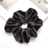 Black satin hair circle