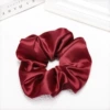 Wine red satin hair circle