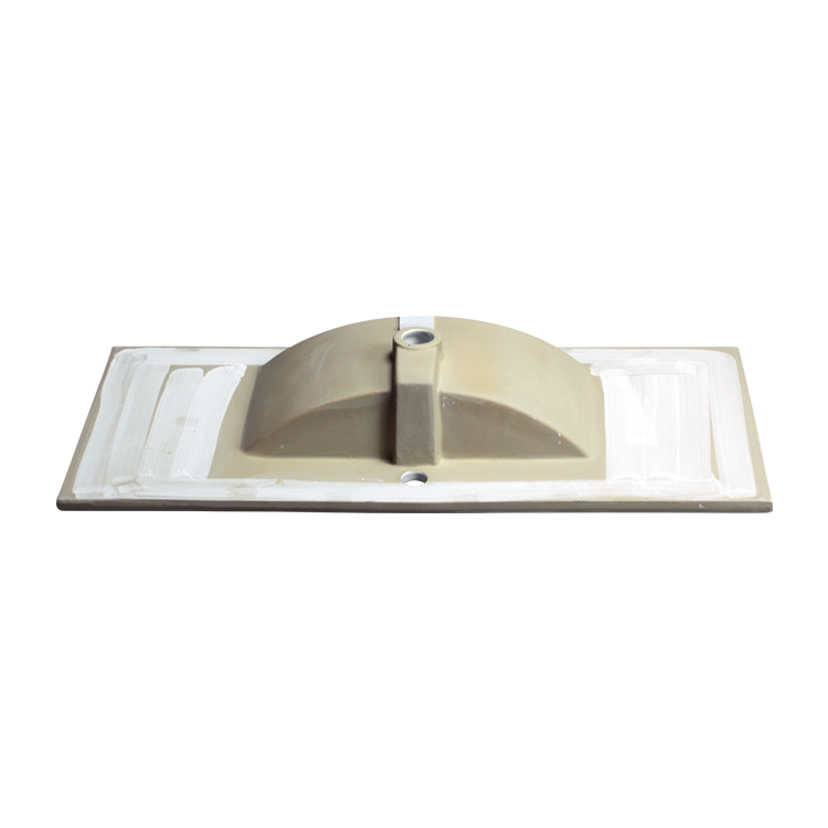 Lavabo integrado de cerámica para encimera, mueble de baño con lavabo, lavabo de diseño de borde delgado image 5
