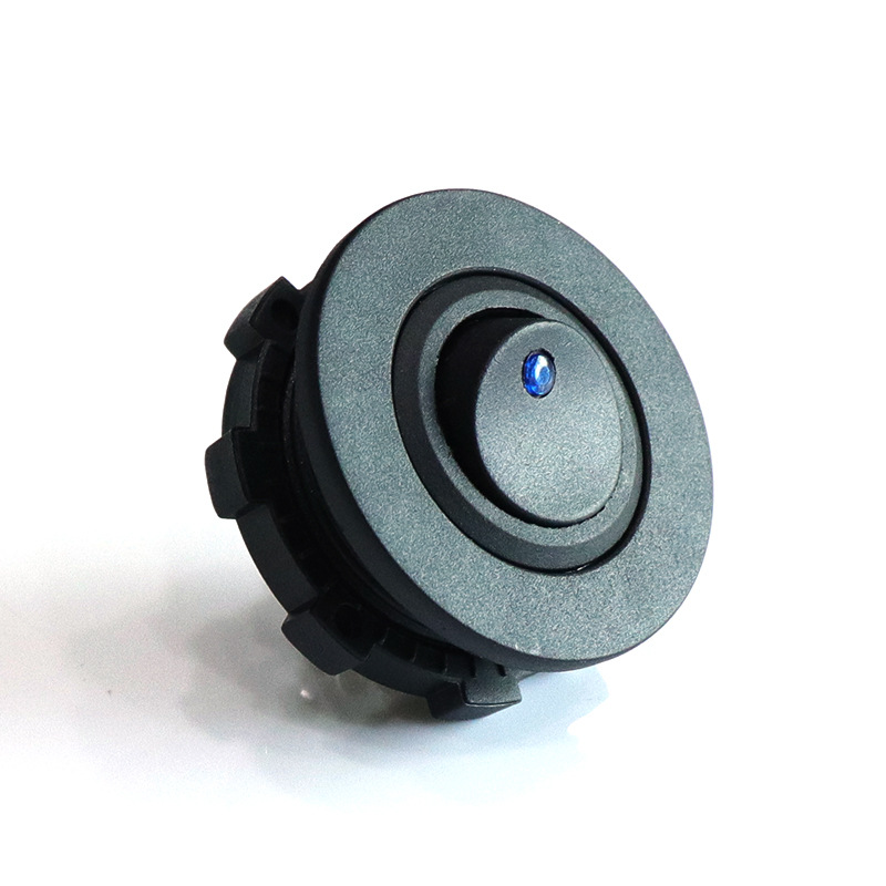 新款汽车房车改装USB按钮鱼眼开关带led小开关12V20A 圆形开关