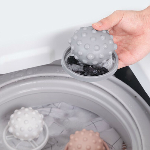 Washing machine float filter bag lint remover cleaning clothes washing ball (spiny ball) light color