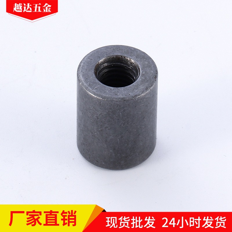 不锈钢加长圆螺母通牙连接螺帽圆柱型丝杆接头螺母规格齐全螺纹
