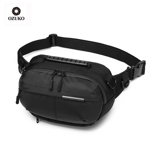 Ozuko's new waist bag, outdoor large-capacity men's shoulder bag, sports and leisure multi-functional chest bag and waist bag