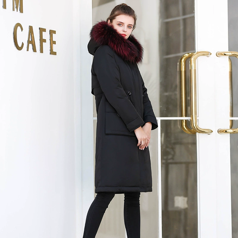 Velvet winter capacious down jacket, brace, duck down, plus size, increased thickness
