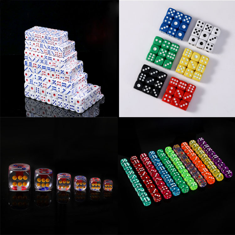 Plastic dice rounded