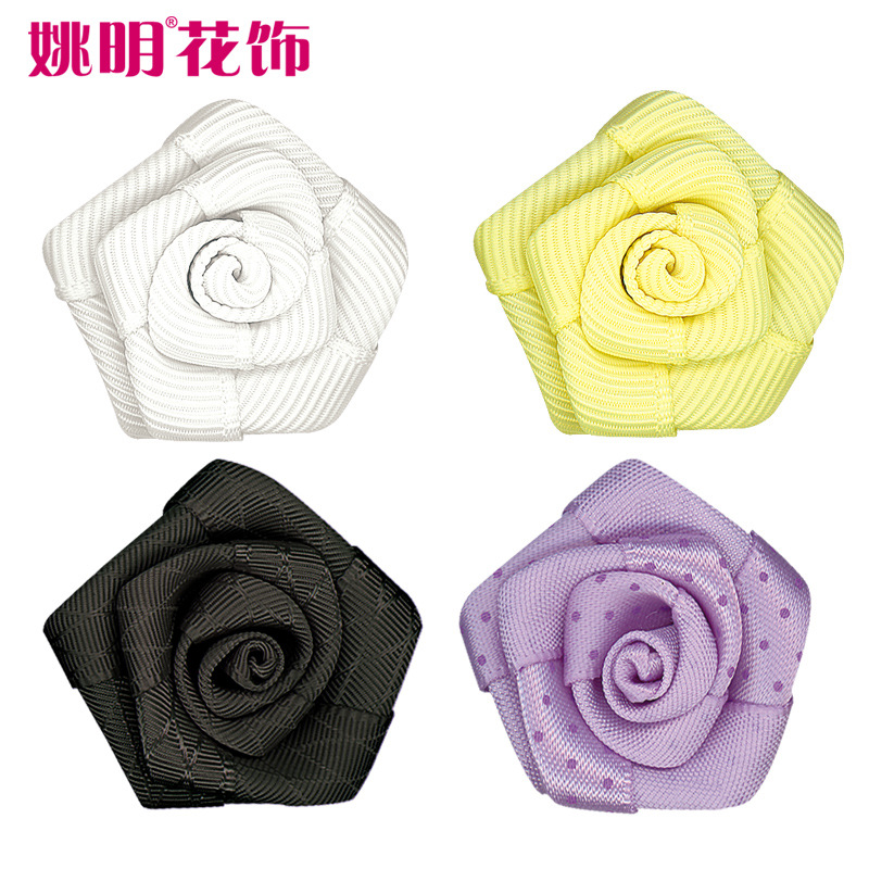 Yao Ming cinta Rosa capullos terminados 2,7 cm de ancho ropa interior accesorios de decoración tridimensional pentagrama Rose