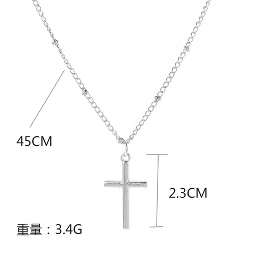 Cross-border jewelry from Europe and America, cross pendant necklace, choker chain, long pendant necklace, foreign trade chain necklace