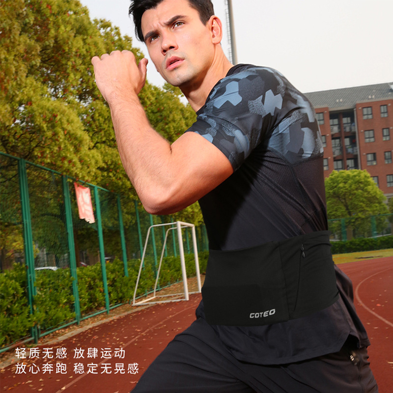 Multifuncional elástico deportes cintura bolsa de gran capacidad al aire libre vientre bolsa mini corriendo teléfono móvil cintura bolsa hombres y mujeres cinturón de fitness